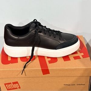 Fitflop RTG leather suede sneakers | black | size: 6.5